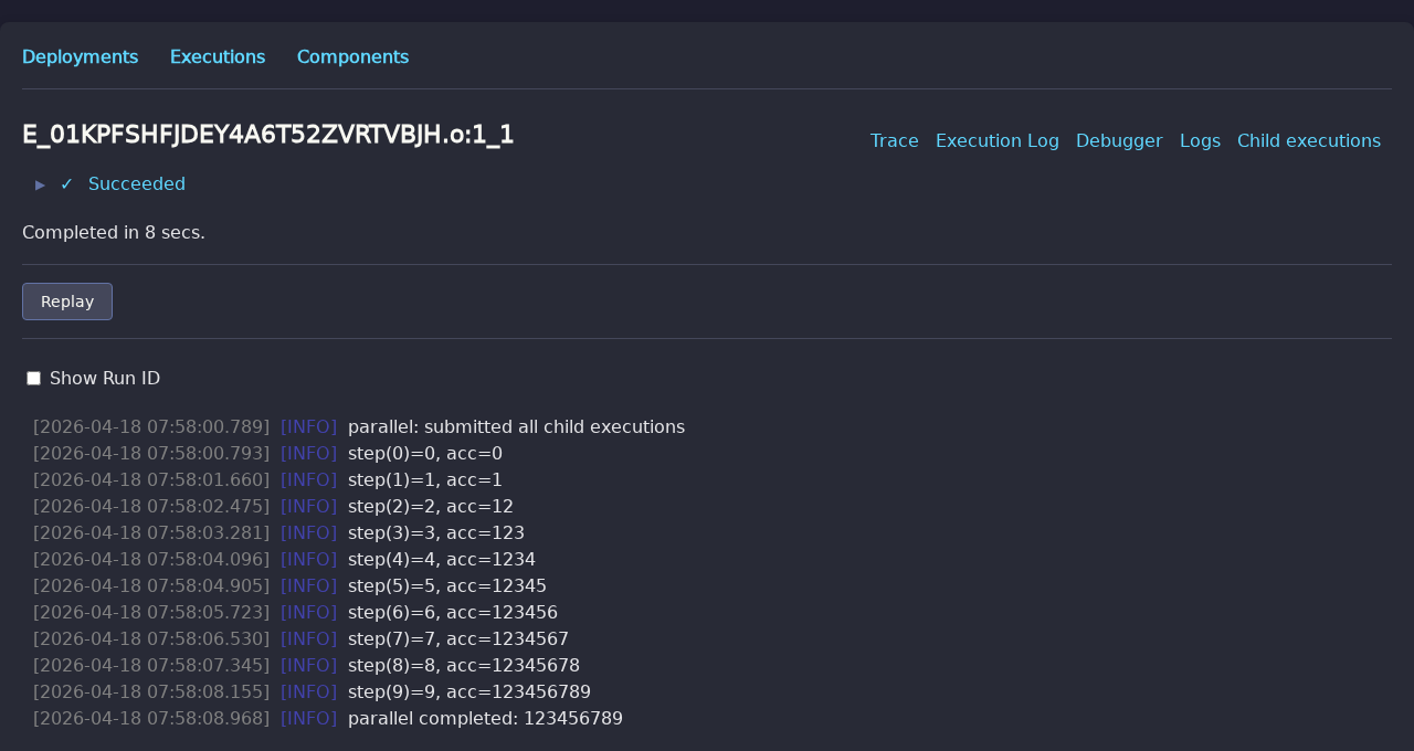 Logs in the Web UI